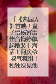《酱园弄》首映！章子怡杨幂雷佳音梅婷飙起散装上海话！阿庆爷叔气氛组！独独没见他……