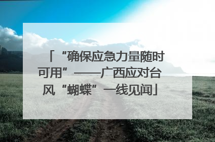 “确保应急力量随时可用”——广西应对台风“蝴蝶”一线见闻