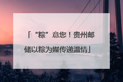 “粽”意您！贵州邮储以粽为媒传递温情