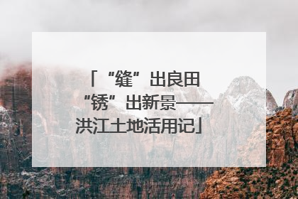 “缝”出良田 “锈”出新景——洪江土地活用记