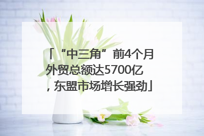 “中三角”前4个月外贸总额达5700亿，东盟市场增长强劲