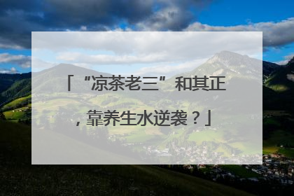 “凉茶老三”和其正，靠养生水逆袭？