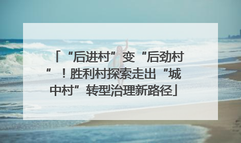 “后进村”变“后劲村”！胜利村探索走出“城中村”转型治理新路径