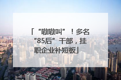 “嗷嗷叫”！多名“85后”干部，挂职企业补短板