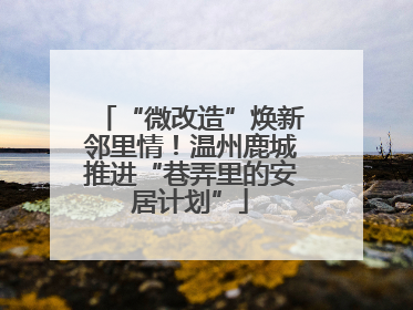 “微改造”焕新邻里情！温州鹿城推进“巷弄里的安居计划”