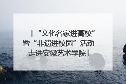 “文化名家进高校”暨“非遗进校园”活动走进安徽艺术学院
