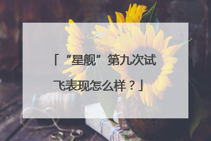 “星舰”第九次试飞表现怎么样？