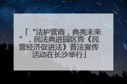 “法护营商，典亮未来”，民法典进园区暨《民营经济促进法》普法宣传活动在长沙举行