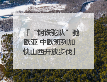 “钢铁驼队”驰欧亚 中欧班列加快山西开放步伐