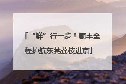 “鲜”行一步！顺丰全程护航东莞荔枝进京