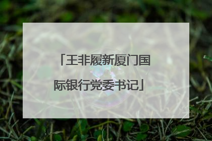 王非履新厦门国际银行党委书记
