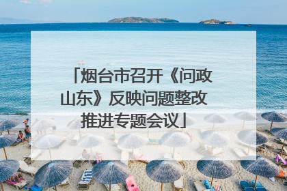 烟台市召开《问政山东》反映问题整改推进专题会议