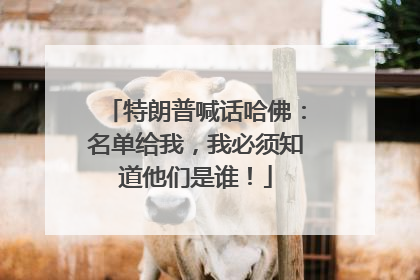 特朗普喊话哈佛：名单给我，我必须知道他们是谁！