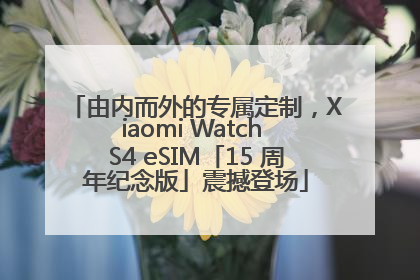 由内而外的专属定制，Xiaomi Watch S4 eSIM「15 周年纪念版」震撼登场
