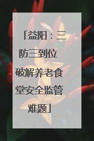益阳：三防三到位 破解养老食堂安全监管难题