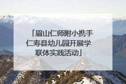 眉山仁师附小携手仁寿县幼儿园开展学联体实践活动