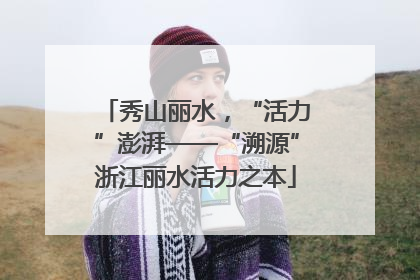 秀山丽水，“活力”澎湃——“溯源”浙江丽水活力之本