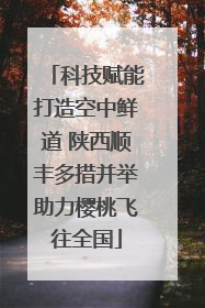 科技赋能打造空中鲜道 陕西顺丰多措并举助力樱桃飞往全国