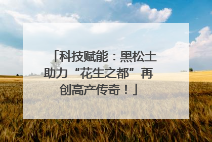 科技赋能：黑松土助力“花生之都”再创高产传奇！