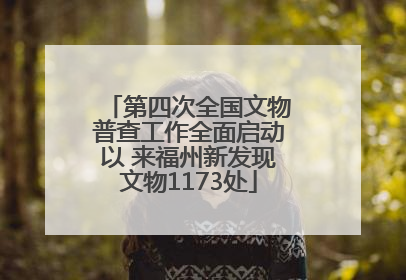 第四次全国文物普查工作全面启动以 来福州新发现文物1173处