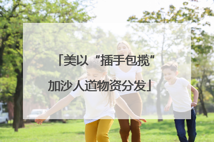 美以“插手包揽”加沙人道物资分发