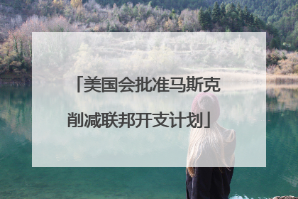 美国会批准马斯克削减联邦开支计划