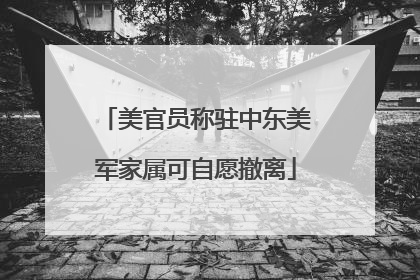 美官员称驻中东美军家属可自愿撤离