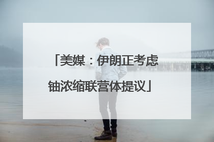 美媒：伊朗正考虑铀浓缩联营体提议