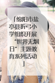 绵阳市盐亭县折弓小学组织开展“世界无烟日”主题教育系列活动