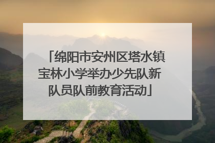 绵阳市安州区塔水镇宝林小学举办少先队新队员队前教育活动