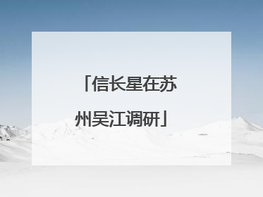 信长星在苏州吴江调研