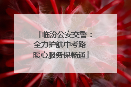 临汾公安交警：全力护航中考路 暖心服务保畅通