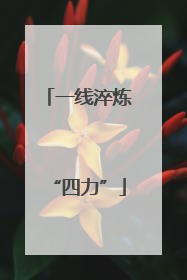 一线淬炼“四力”
