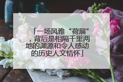 一场风雅“荷展”，背后是相隔千里两地的渊源和令人感动的历史人文情怀