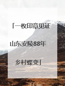 一枚印章见证山东安陵88年乡村蝶变