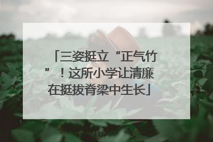 三姿挺立“正气竹”！这所小学让清廉在挺拔脊梁中生长