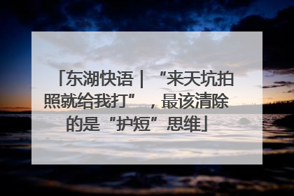 东湖快语｜“来天坑拍照就给我打”，最该清除的是“护短”思维