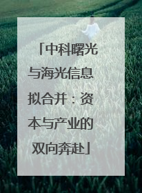 中科曙光与海光信息拟合并：资本与产业的双向奔赴