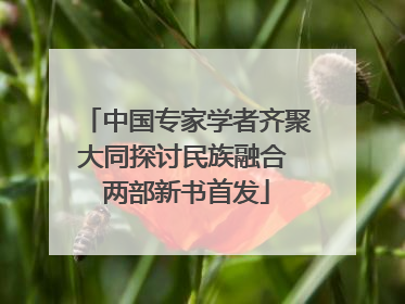中国专家学者齐聚大同探讨民族融合 两部新书首发