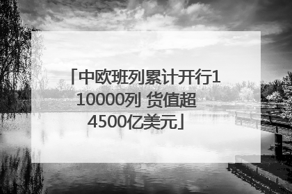 中欧班列累计开行110000列 货值超4500亿美元