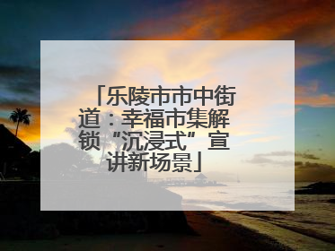 乐陵市市中街道：幸福市集解锁“沉浸式”宣讲新场景