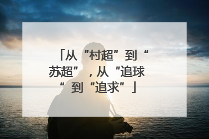 从“村超”到“苏超”，从“追球”到“追求”