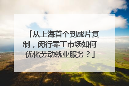 从上海首个到成片复制，闵行零工市场如何优化劳动就业服务？
