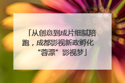 从创意到成片细腻陪跑，成都影视新政孵化“蓉漂”影视梦