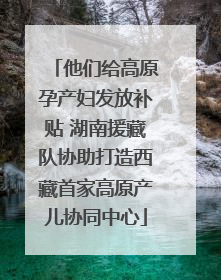 他们给高原孕产妇发放补贴 湖南援藏队协助打造西藏首家高原产儿协同中心