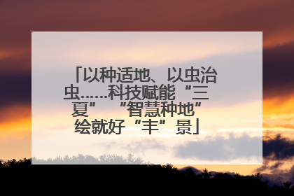 以种适地、以虫治虫……科技赋能“三夏” “智慧种地”绘就好“丰”景