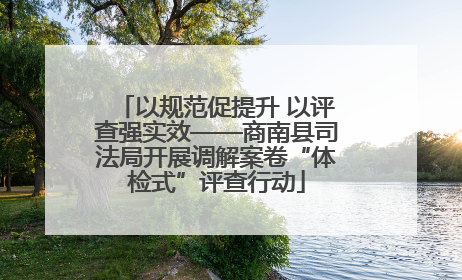 以规范促提升 以评查强实效——商南县司法局开展调解案卷“体检式”评查行动