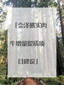 会泽抓实肉牛增量提质项目建设