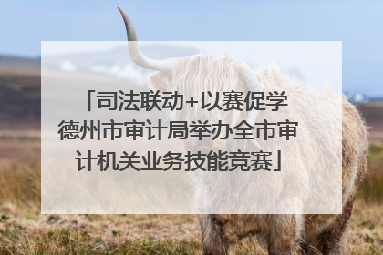 司法联动+以赛促学 德州市审计局举办全市审计机关业务技能竞赛
