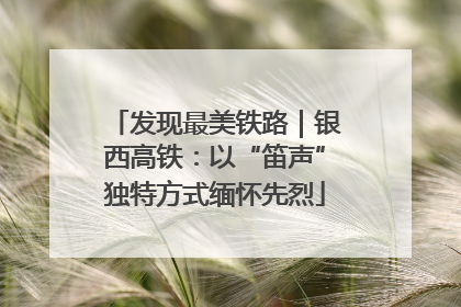 发现最美铁路｜银西高铁：以“笛声”独特方式缅怀先烈